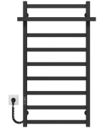 Электрический полотенцесушитель Deffi Nicolе П9 500х1000 левое подключение JD04 черный B.NI.100.50.9.E.B.L.2