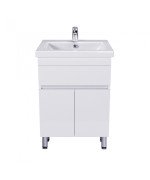 Тумба напольная Мойдодыр City White 60 с раковиной Como ДСП белый глянец 00-0008073