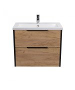 Тумба підвісна Мийдодир Line Craft 70 з раковиною Cosmo ДСП дуб крафт 00-0008540