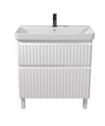 Тумба Мойдодыр Fluffy 80-U с раковиной Vivace ДСП/МДФ белый мат 00-0008609