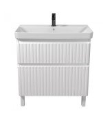 Тумба Мойдодыр Fluffy 80-U с раковиной Vivace ДСП/МДФ белый мат 00-0008609