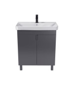 Тумба Мийдодір Simple Graphite 70-U з раковиною River ДСП/МДФ графіт матовий 00-0009268