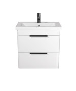 Тумба підвісна Мийдодир Iris 65-A з раковиною Fenova ДСП/МДФ білий глянець 00-0009280