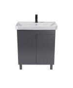 Тумба Мойдодыр Simple Graphite 70-U с раковиной River ДСП/МДФ графит матовый 00-0009268