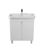 Тумба Мойдодыр Simple White 70-U с раковиной River ДСП/МДФ белый глянец 00-0009270