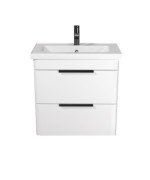 Тумба підвісна Мийдодир Iris 65-A з раковиною Fenova ДСП/МДФ білий глянець 00-0009280