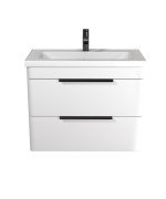 Тумба підвісна Мийдодір Iris 80-A з раковиною Fenova ДСП/МДФ білий глянець 00-0009282