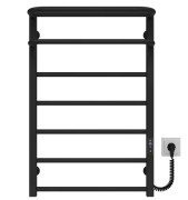 Сушарка для рушників електрична Deffi Lux Hotel П7 400х800 праве підключення JD04 чорний A.LH.80.40.7.E.B.R.2