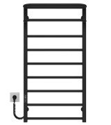 Сушарка для рушників електрична Deffi Lux Hotel П9 400х1000 ліве підключення JD04 чорний A.LH.100.40.9.E.B.L.2