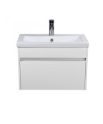 Тумба підвісна Мийдодір Prime 60-А з раковиною Como ДСП/МДФ білий глянець 00-0006137