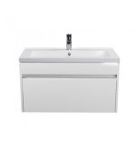 Тумба підвісна Мийдодір Prime 80-А з раковиною Cosmo ДСП/МДФ білий глянець 00-0008150