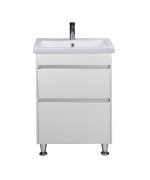 Тумба напольная Мойдодыр Prime 60 с раковиной Como ДСП/МДФ белый глянец 00-0006345