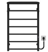 Сушарка для рушників електрична Deffi Lux Hotel П7 500х800 праве підключення JD04 чорний A.LH.80.50.7.E.B.R.2