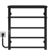 Электрический полотенцесушитель Deffi Lux Hotel П5 500х600 левое подключение JD04 черный A.LH.60.50.5.E.B.R.2