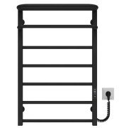 Сушарка для рушників електрична Deffi Lux Hotel П7 500х800 праве підключення JD04 чорний A.LH.80.50.7.E.B.R.2