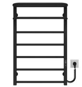 Сушарка для рушників електрична Deffi Lux Hotel П7 600х800 праве підключення JD04 чорний A.LH.80.60.7.E.B.R.2