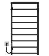 Сушарка для рушників електрична Deffi Lux Hotel П9 600х1000 ліве підключення JD04 чорний A.LH.100.60.9.E.B.L.2