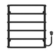Электрический полотенцесушитель Deffi Стандарт П6 400х600 правое подключение EF16 черный D.SS.60.40.6.E.B.R.5