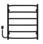 Електрична сушарка для рушників Deffi Трапеція П6 500х600 ліве підключення EF16 чорний D.TR.60.50.6.E.B.L.5