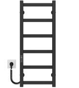 Електрична сушарка для рушників Deffi Avast П6 400х800 ліве підключення JD04 чорний B.AV.80.40.6.E.B.L.2