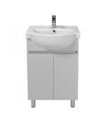 Тумба напольная Мойдодыр Temp 55 с раковиной Freja ДСП/МДФ белый глянец 00-0008085