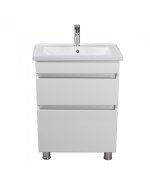 Тумба напольная Мойдодыр MoonShine 60 с раковиной Cosmo ДСП белый глянец 00-0008176