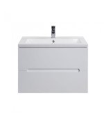 Тумба подвесная Мойдодыр Octavio 70-A с раковиной Cosmopolitan ДСП/МДФ белый глянец 00-0006720