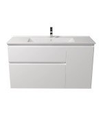 Тумба Мийдодир Baki 120-U з раковиною Creavit SU-120 ДСП/МДФ білий глянець 00-0009162