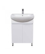 Тумба напольная Мойдодыр Temp 60 с раковиной Runa ДСП/МДФ белый глянец 00-0008564