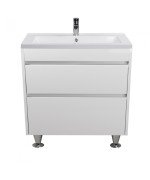 Тумба напольная Мойдодыр Prime 80 с раковиной Cosmo ДСП/МДФ белый глянец 00-0008149