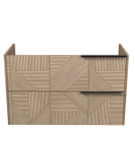 Тумба под раковину Мойдодыр Illusion 100-A 97х42,8 см ДСП дуб натуральный 00-0008582