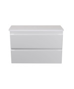 Тумба под раковину Мойдодыр Unik 80-A ST со столешницей 78х44 см ДСП/МДФ белый глянец 00-0009284