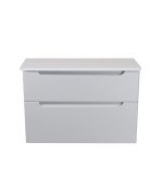 Тумба під раковину Мийдодир Malaga 80-A ST зі стільницею 78х44 см ДСП/МДФ білий глянець 00-0009285