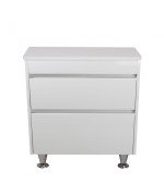 Тумба під раковину Мийдодір Prime 80 ST зі стільницею 80х45 см ДСП/МДФ білий глянець 00-0008187