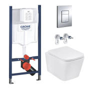 Система инсталляции Grohe Rapid SL 3 в 1 с клавишей унитазом Kroner Eifel и крышкой 3884966KE483429