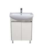 Тумба підлогова Мийдодір Nice Loft 60 з раковиною Proxy ДСП бетон/білий глянець 00-0008576