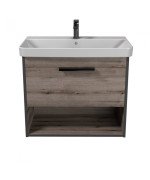 Тумба подвесная Мойдодыр Denver 80-A с раковиной Vivace ДСП дуб эвок 00-0008271