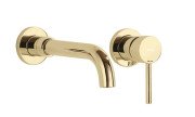 Змішувач для раковини Rea Lungo настінний одноважільний золото REA-B0370
