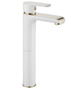 Смеситель для раковины Rea Bloom однорычажный белый/золото REA-B9931