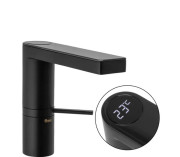 Смеситель для раковины Rea Amar однорычажный с датчиком температуры черный REA-B2065