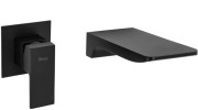 Смеситель для раковины Rea Mason настенный однорычажный черный REA-B0690
