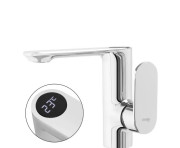 Смеситель для раковины Rea Mils однорычажный с LCD дисплеем хром REA-B2000