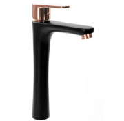 Смеситель для раковины Rea Mild однорычажный черный/розовое золото REA-B4808