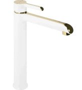 Змішувач для раковини Rea Melia одноважільний білий/золото REA-B2709