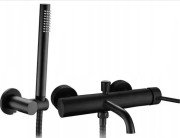 Змішувач для ванної кімнати Rea Lungo одноважільний з душовим гарнітуром чорний REA-B6634