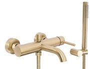 Змішувач для ванної кімнати Rea Lungo одноважільний з душовим гарнітуром матове золото REA-B8010