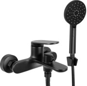 Змішувач для ванної кімнати Rea Marco одноважільний з душовим гарнітуром чорний REA-B5941