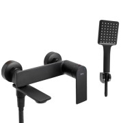 Змішувач для ванної кімнати Rea Storm одноважільний з душовим гарнітуром чорний REA-B9989