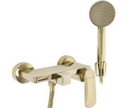 Змішувач для ванної кімнати Rea Berg одноважільний з душовим гарнітуром золото REA-B2043