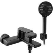 Змішувач для ванної кімнати Rea Verso одноважільний з душовим гарнітуром чорний REA-B7903